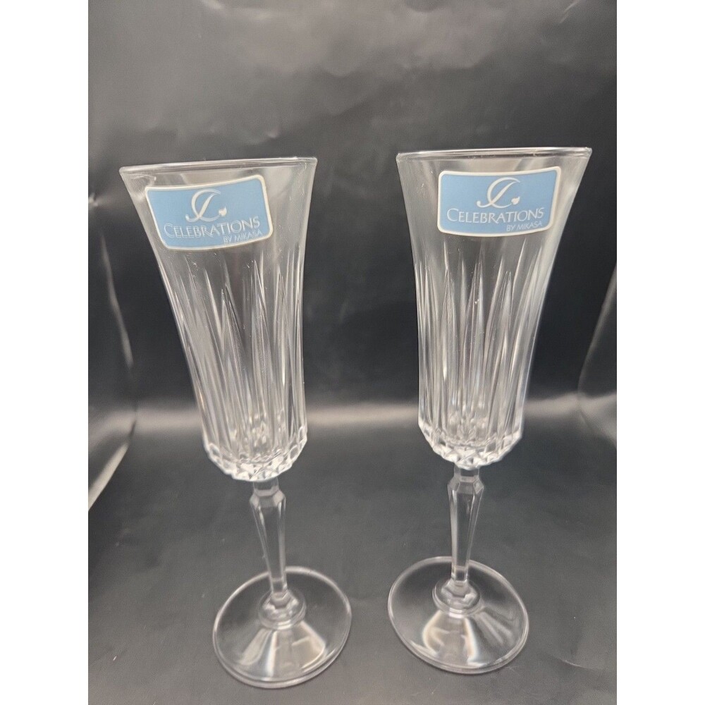 Celebrations By Mikasa Set Of 2 Toasting Champagne Flutes New Year Wedding
